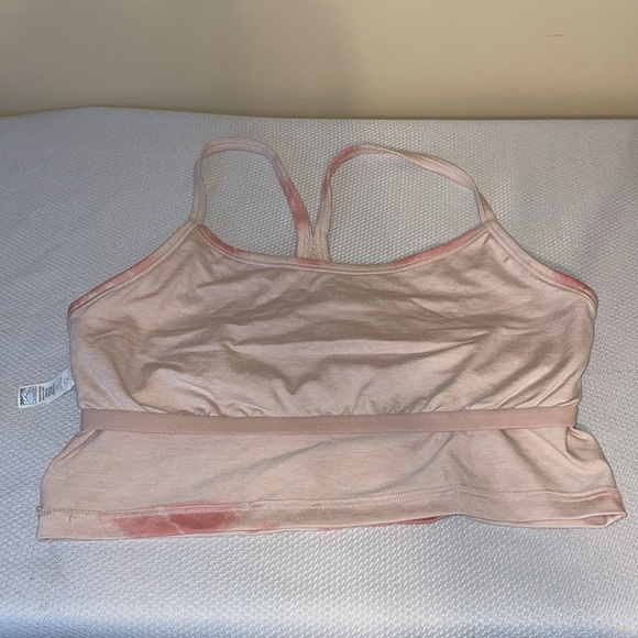 Aerie women’s large long line sports bra hugger Pink Tie-Dye Crop Top offline - Picture 4 of 7